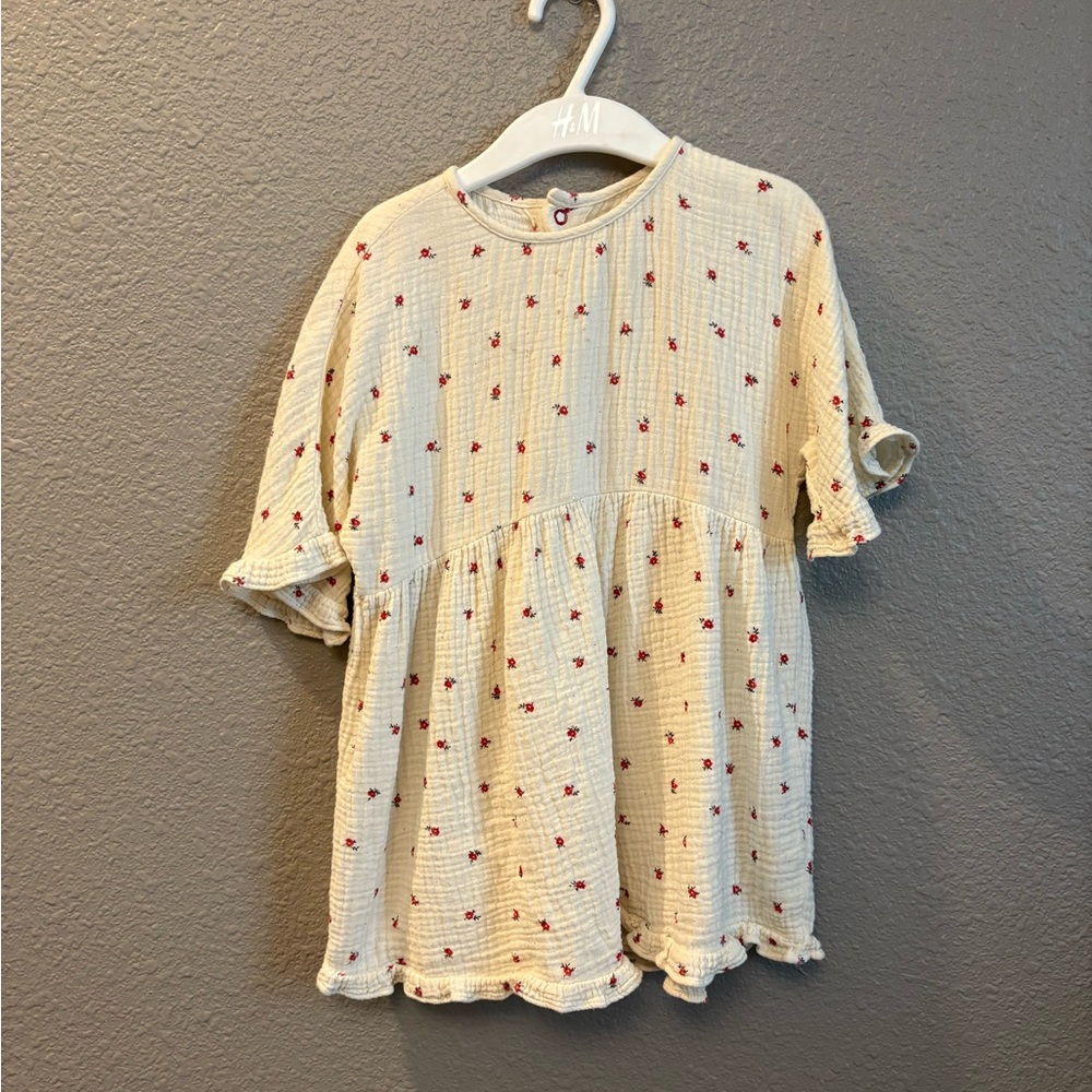 Zara Cream Ruffle Dress Size 18-24 Months